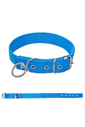 Savex Dokuma Köpek Boyun Tasması Mavi 4*70 cm