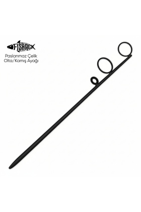 Olta Kamış Ayağı - Paslanmaz Çelik - Fishack - Siyah
