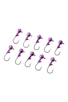 Jighead - Zoka - Kurşunlu Olta İğnesi - (XH-A 02) - Mor Beyaz - 7 Gr - 10 Adet