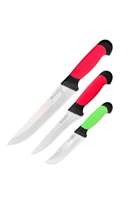 Lazoğlu El Yapımı Kasap Bıçak Seti 3lü LZG-10003