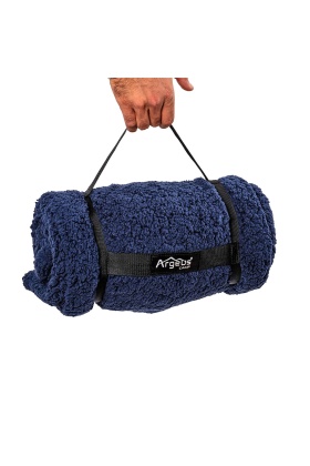 Peluş Polar Kamp Battaniyesi - Lacivert - Acil Durum Battaniye - Argeus Camp