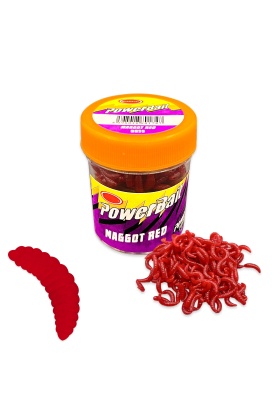 Silikon Kurt Balık Yemi - Kokulu - L Maggot - Kırmızı - Power Bait (9955)