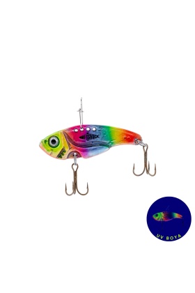 Vibrasyon Yem - LRF/Spin Jig - Fishack VibraX - 7g 40mm - Rainbow Fury - UV Boyalı