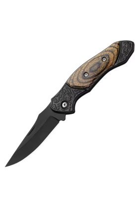 Katlanır Cep Çakısı - Ahşap Saplı - SDR-077 - Kahverengi