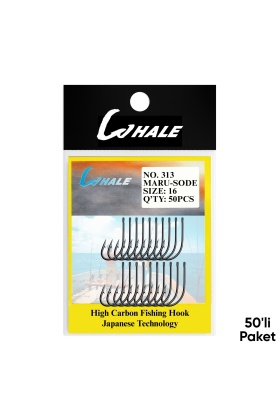 Olta İğnesi - Whale - Maru Sode - Nikel - No: 16  (50li Paket)