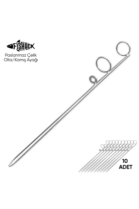 Olta Kamış Ayağı - Paslanmaz Çelik - Fishack - Galvaniz Kaplamalı - 10lu