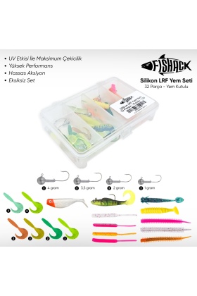 Silikon LRF Yem Seti - 32 Parça - Yem Kutulu - Fishack (2001)