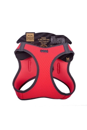 Doggie Havalı Dokuma Reflektörlü Küçük Irk Göğüs Tasması Pembe 38-44 cm (ARG-M)