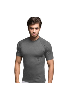 Bambu Erkek T-Shirt - Kısa Kol - Thermoform - Gri