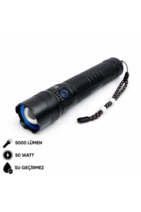 Şarj Edilebilir El Feneri - Wison - 5000 Lümen - 50 Watt