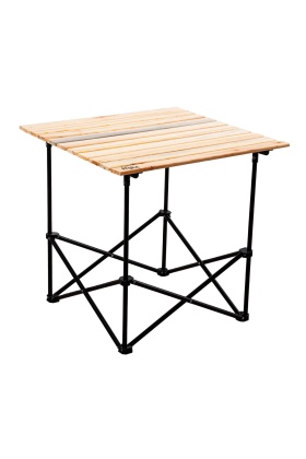 Katlanabilir Ahşap Kamp ve Piknik Masası XL - Akordion - (54026) - Taşıma Çantalı