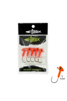 Kurşunlu Jighead Zoka - 6g - Fishack - Turuncu (XHA06) - 5 Adet