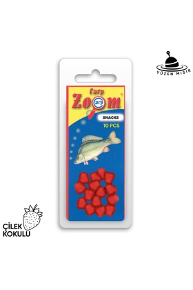 Yüzen Silikon Mısır Yem - Yüzen Sazan Mısırı - Mini - 10 Adet - Çilek Kokulu