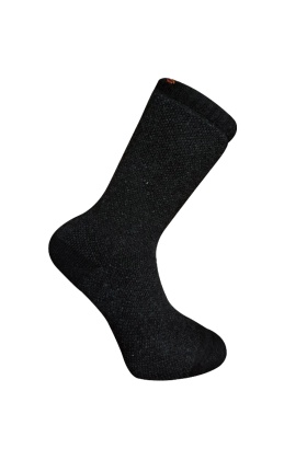Kuzu Yünü Havlu Erkek Çorabı - Huskey - Siyah - No: 41-44 (13903)