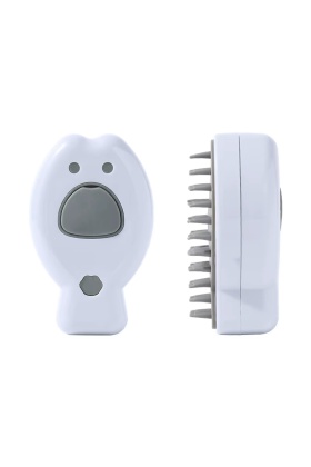 Şarjlı Buharlı Kedi Köpek Tarağı - Yumuşak Silikon Tüy Toplayıcı - Beyaz (8675)