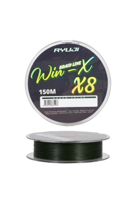 İp Örgü Misina - 8 Kat - Ryuji Winx X8 - 150mt - Yeşil - 0.08mm