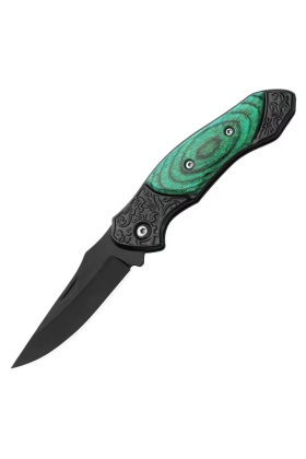 Katlanır Cep Çakısı - Ahşap Saplı - SDR-077 - Yeşil