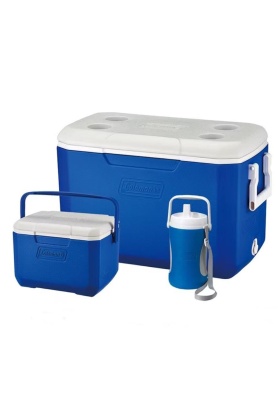 Soğutucu Buzluk Set - Coleman - 3-Piece Cooler Combo 48 QT - 45.4 lt - Mavi