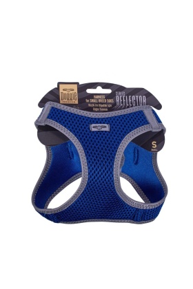 Doggie Havalı Dokuma Reflektörlü Küçük Irk Göğüs Tasması Mavi 32-38 cm (ARG-S)