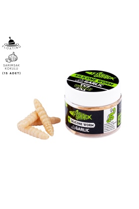 Yüzen Silikon Kurt - Glow Alabalık Yemi - 37mm - Sarımsak Kokulu - Ekmek İçi - Trout Bait