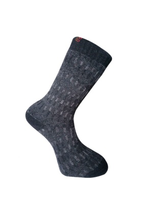 Kuzu Yünü  Havlu Erkek Çorabı - Yupik - Gri - No: 41-44 (13906)