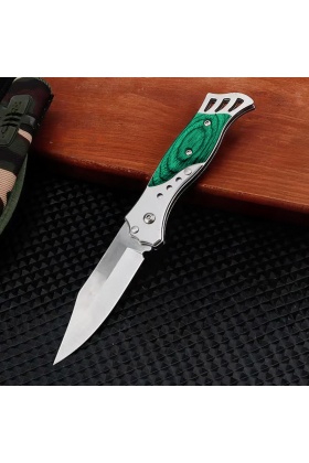 Katlanır Cep Çakısı - Ahşap Saplı - SDR-097 - Yeşil