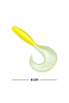 Silikon Kurt Yem - 60mm - Sarı/Beyaz - Yumy (18065-463)
