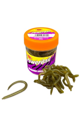 Silikon Kurt Balık Yemi - Kokulu - Silkworm - Yeşil - Power Bait (9951)
