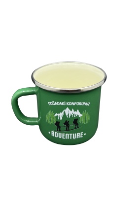 Orcamp Retro Emaye Kupa Bardak Adventure Yeşil (OUT-1900)