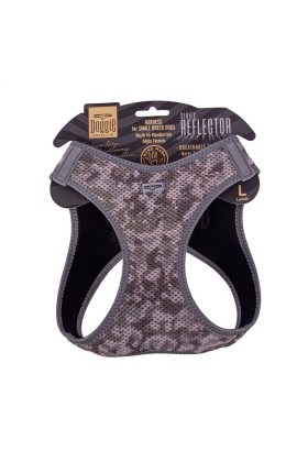 Doggie Havalı Dokuma Reflektörlü Küçük Irk Göğüs Tasması Camo 42-48 cm(ARG-L)