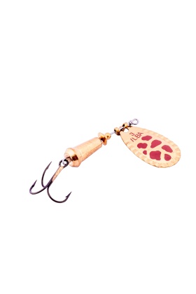 Alabalık Turna Döner Olta Kaşık - Ilba Spark Eco 95OR3 - Altın/Kırmızı - No:3