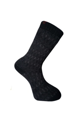 Kuzu Yünü  Havlu Erkek Çorabı - Yupik - Siyah - No: 41-44 (13906)