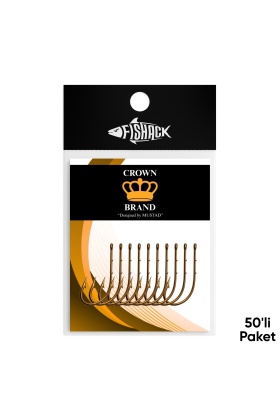 Olta İğnesi - Crown - 92666 - Bronz - No: 2  (50li Paket)