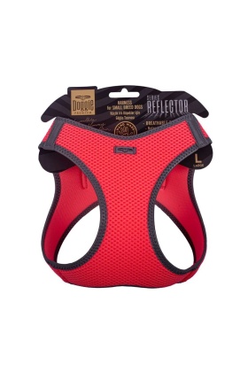 Doggie Havalı Dokuma Reflektörlü Küçük Irk Göğüs Tasması Pembe 42-48 cm (ARG-L)