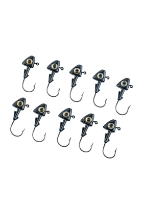 Jighead - Zoka - Kurşunlu Olta İğnesi - (XH-A 07) - Siyah - 10 Gr - 10 Adet
