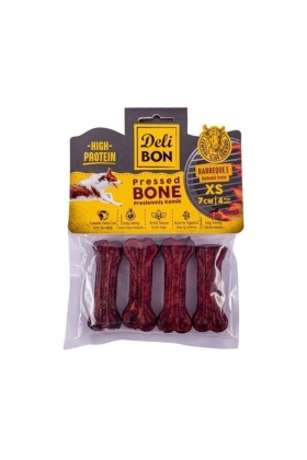 Delibon Deri Pres Kemik Köpek Ödülü Barbekü 7 Cm (4lü)
