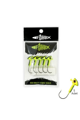 Kurşunlu Jighead Zoka - 6g - Fishack - Yeşil Siyah (XHA06) - 5 Adet