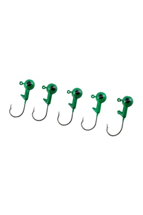 Jighead - Zoka - Kurşunlu Olta İğnesi - (XH-A 02) - Yeşil - 8 Gr - 5 Adet