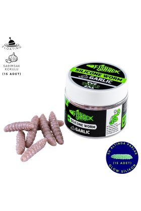 Yüzen Silikon Kurt - Glow Alabalık Yemi - 37mm - Sarımsak Kokulu - Kahverengi - Trout Bait