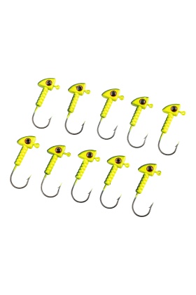 Jighead - Zoka - Kurşunlu Olta İğnesi - (XH-A 06) - Yeşil Siyah - 6 Gr - 10 Adet
