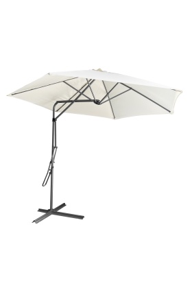 Argeus Yandan Kollu Katlanabilir Bahçe ve Balkon Şemsiyesi Krem
