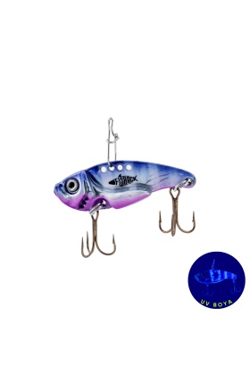 Vibrasyon Yem - LRF/Spin Jig - Fishack VibraX - 7g 40mm - Electric Sunset - UV Boyalı