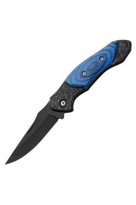 Katlanır Cep Çakısı - Ahşap Saplı - SDR-077 - Mavi