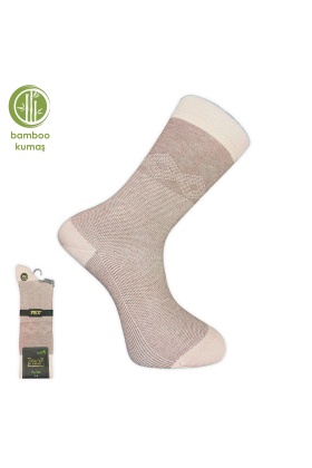 Bambu Erkek Çorabı - Tumaniş - Bej (17104-R8)