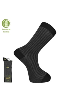 Pro Çorap Gence Bambu Erkek Çorabı Siyah (17101-R1)