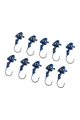 Jighead - Zoka - Kurşunlu Olta İğnesi - (XH-A 07) - Mavi - 6 Gr - 10 Adet