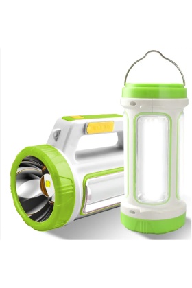 Gold Police Solar&Şarjlı El Feneri JQ-6088 3 W (Projektör) Yeşil