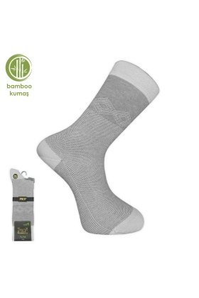 Bambu Erkek Çorabı - Tumaniş - Kül Gri (17104-R5)