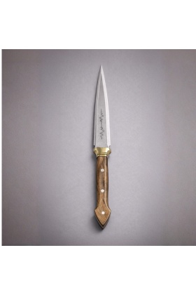 Çift Ağızlı Çerkez Bıçağı - Deri Kılıflı - Ahşap Sap - Küçük