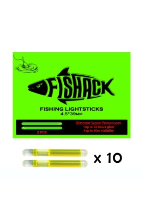 Fishack Jel Balıkçı Fosfor Çiftli 45*39mm 10lu